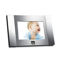 Horizontal Brushed Aluminum Photo Frame (4"x6" Photo)